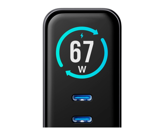 3MK Ładowarka sieciowa incharge® Lumin 67W™ 2 x USB-C + USB 5903108705295 - 1488541 - zdjęcie 2
